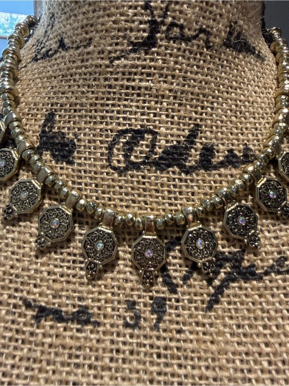 Premier Designs Opal Crystal Bib Necklace - Picture 2 of 3